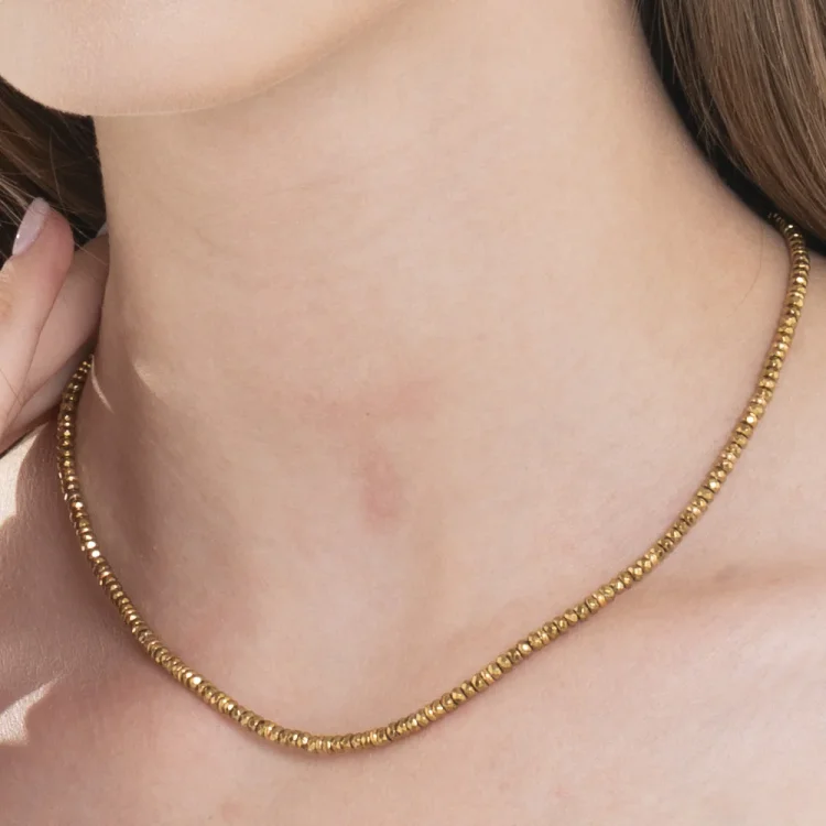 WOMEN'S GOLD-PLATED STEEL NECKLACE 