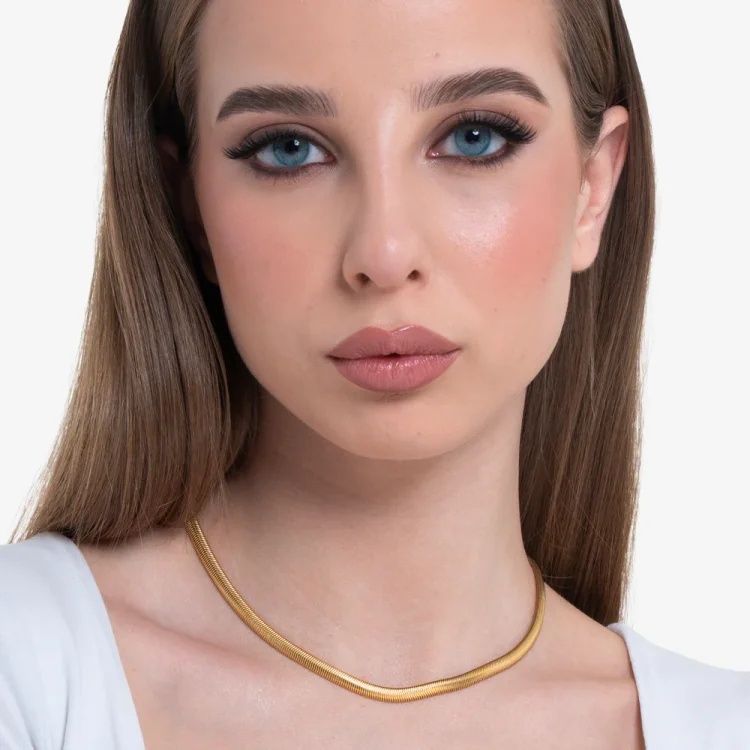WOMEN'S GOLD-PLATED STAINLESS STEEL NECKLACE 