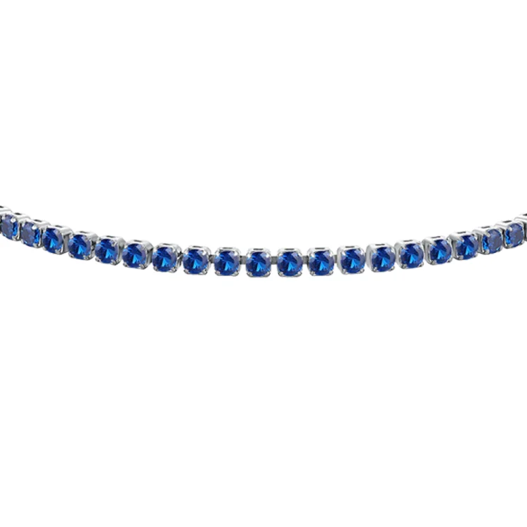 WOMEN'S STAINLESS STEEL RIVIERA WITH BLUE ZIRCON